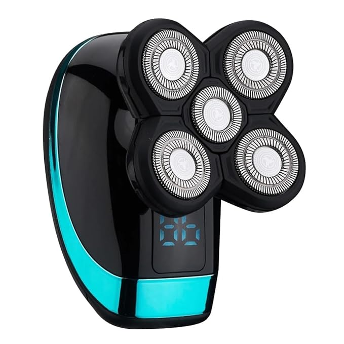 Head Shavers for Bald Men Bald Head Clipper Rechargeable Face Beard Shaver 5 Floating Heads Electric Shaving Tool Multifunction Body Washable For Men