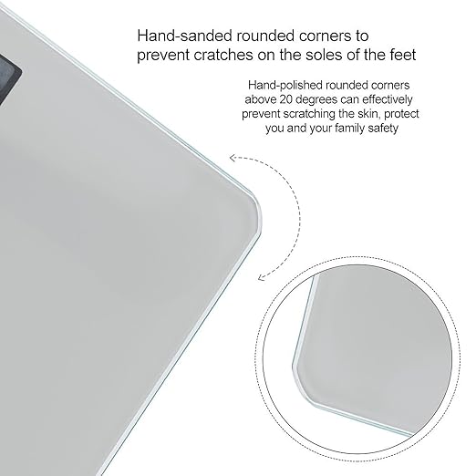 Energy Saving Scale Bathroom Weighing Scale Smart Scale for Body Weight Digital Grey White