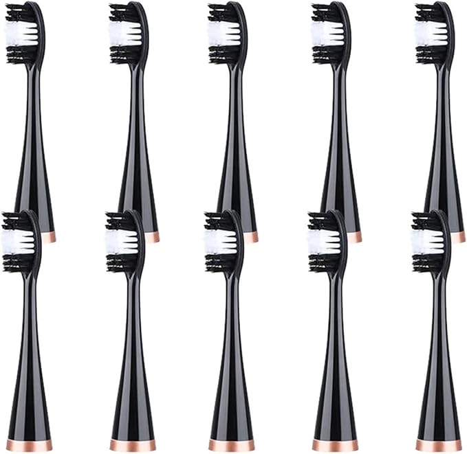 10pcs/lot Ultrasonic Electric Toothbrush Heads Replacement Brush Compatible for Whitening Teeth(Black)