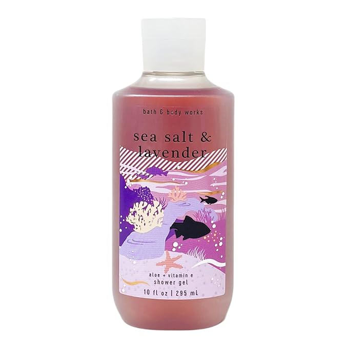 Bath &amp Body Works Sea Salt &amp Lavender 3 Pack Of Shower Gel