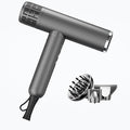 Natrial Professional Blow Dryer Featuring Three attachments a Powerful brushless Motor and Lightweight Construction for Quieter use Black