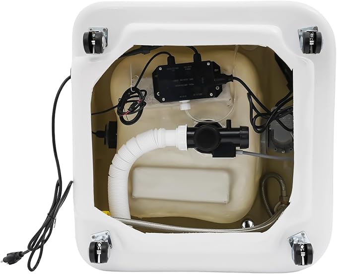 Acrylic Massage Foot Bath Portable Foot Spa Tub with Practical Hand Shower + 4 Wheels Bottom Raised Massage Point &amp Adjustable Hot and Cold Water for Salons Homes. (Style 2)