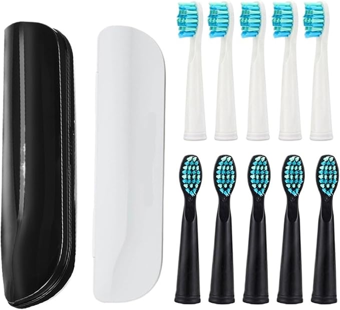 Toothbrush Heads Bristle Replacement Brush Suitable for S Accessories(1 Box 5 Black)