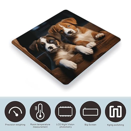 Puppies Dogs Pets Animals Scale for Body Weight Precision Bathroom Weighing Scales with Back Lit LCD Display Sturdy Tempered Glass Body Weight Scales Digital Bathroom Scale 400lb