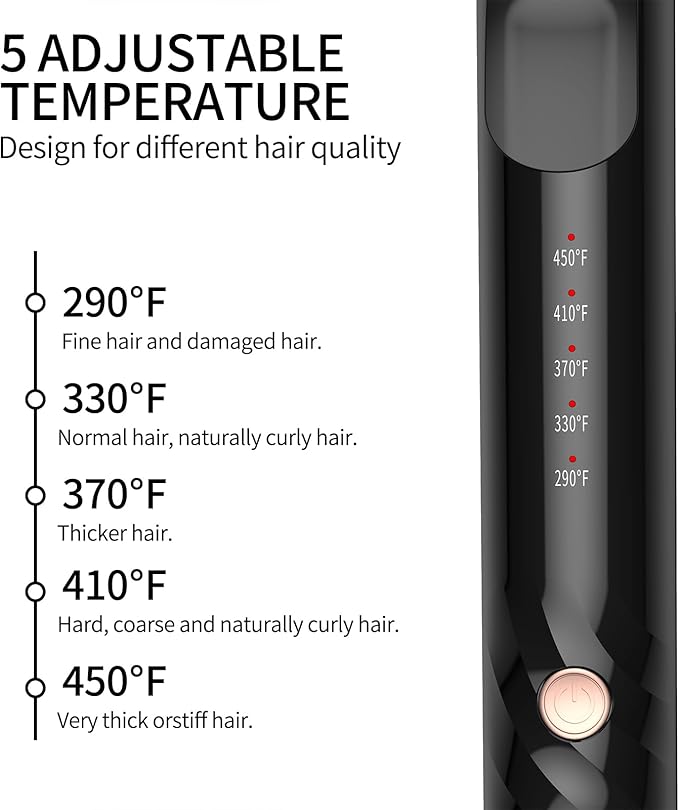 K&ampK 1.1inch 1-Infrared Professional Infrared Hair Curling Iron Heater Ceramic Barrel that Stays Hot 1.1 Inch Hair Iron Curler for Medium to Large Curls Travel-Ready International Dual Voltage.