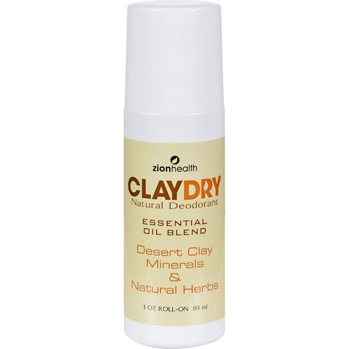 Zion Health ClayDry Natural Deodorant -- 3 oz