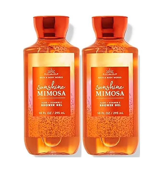 Bath &amp Body Works Sunshine Mimosa Shower Gel Gift Sets For Women 2 Pack (Sunshine Mimosa) 10.0 fluid_ounces 20.0 Ounce