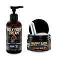 Derm Dude Below-the-Belt Grooming Bundle | Happy Sack Ball Deodorant 2oz (Coconut Rush Scents) + Holy Foot Cream 4oz (MVP Scents) | Odor Control &amp Moisture for Feet &amp Groin