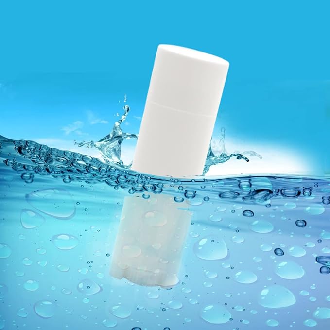 FZBNSRKO 5ml 50 Pcs Empty Oval Deodorant Lip Balm Tubes Twist-up Refillable Mini Size Containers for Carry-On TravelDIY DeodorantsWhite