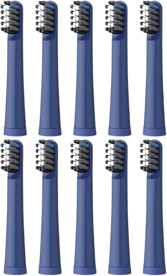 10PCS Electric Toothbrush Replacement Heads for Realme N1 N2 RTX2103 SN301 Soft Bristle Nozzles(10pcs Blue)