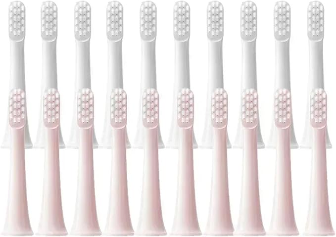 10PCS Compatible for T100 Replacement Brush Heads Toothbrush Soft Bristle Nozzles(10White)