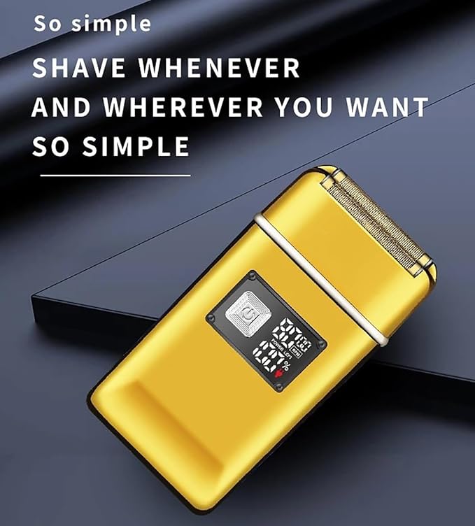 Men's Shaver Metal 2 Speed Motor Shaver for Men Rechargeable Barber Hair Electric Shaver Beard Razor for Head Bald Wet Dry Professional
