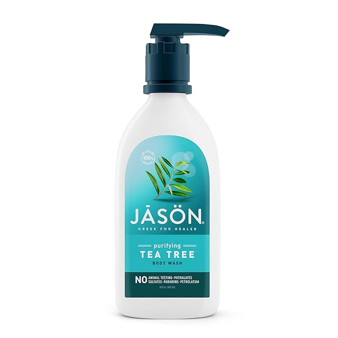 JASON Natural Body Wash Purifying Tea Tree &amp Invigorating Rosewater 30 Oz (2 Pack)
