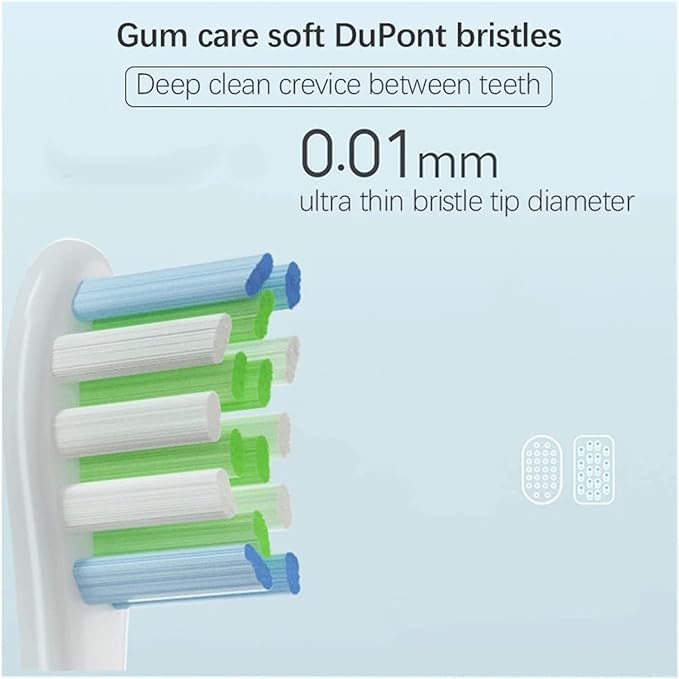 Replacement Brush Heads Compatible for OCL EAN Flow/X PRO Elite/X PRO /F1/Z1/One/ Air2 Sonic Electric Toothbrush Nozzles Soft Dupont Bristle(9 BOC)