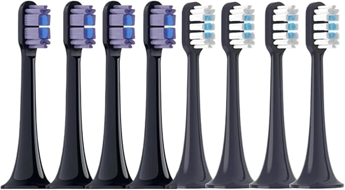 Compatible for XIAOMI MIJIA T700 Toothbrush - 4/8PCS Soft Bristle Replacement Heads Sealed Package(8 PCS Purple)