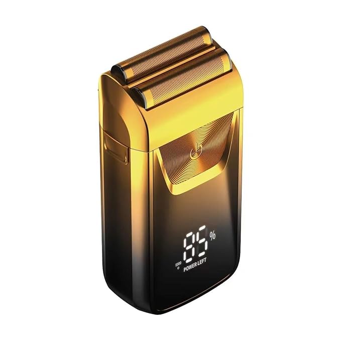 Men's Shaver Electric Razor Electric Shaver Rechargeable Shaving Machine for Men Shaver Beard Razor Wet-Dry Use Beard Trimmer Hair Trimmer (Color : Gold)