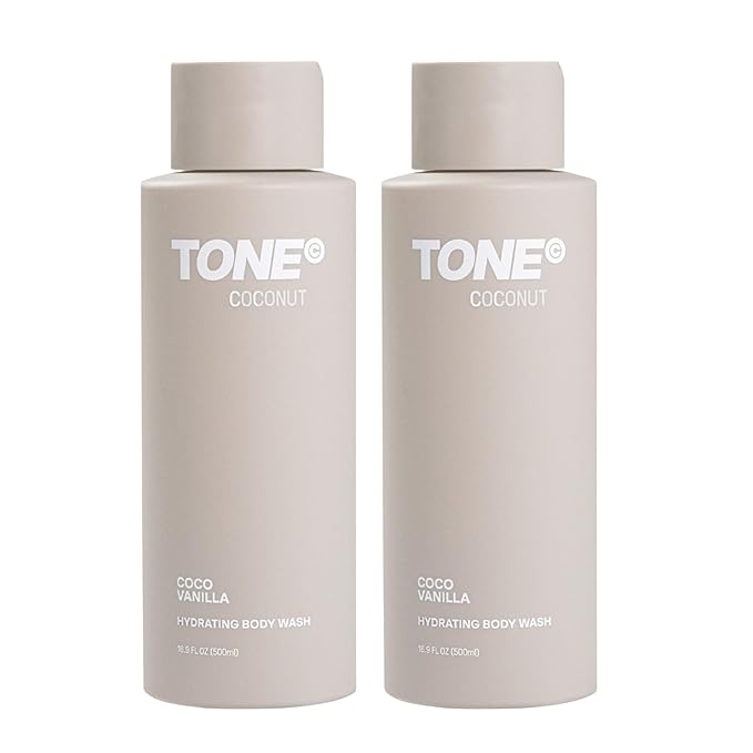 TONE Hydrating Body Wash 17oz Coconut Coconut-derived Cleansers Leaves Skin Clean Moisturized and Refreshed Long-lasting Iconic Scent Suitable for All Skin Types Dermatologist-Tested (2 Pack)