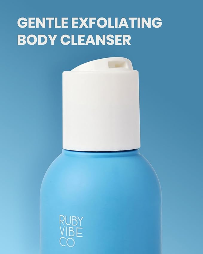 RUBY VIBE CO Ceramide Glow Body Cleanser Exfoliating with Salicylic Acid Botanical Extracts Ceramide Complex 5.07 fl oz All Skin Types
