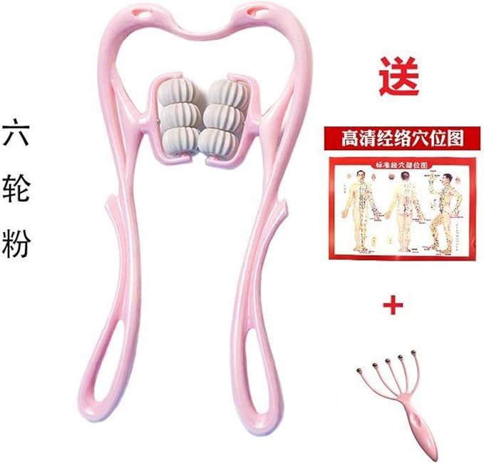 多功能 Neck and Back Massager 颈椎按摩器手动滚轮揉捏肩颈按摩颈部家用脖子 Neck and Back Massager 颈椎夹器 HomeOffice Body Electric Massagers