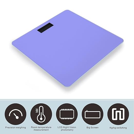 Men's Fashion Automatic Switch Digital Bathroom Weighing Scale Smart Scale Light Purple