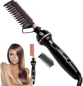 Professional Hot Comb Straightening 500℉ Fast Heating 2-in-1 for Straightening/Curling Multi-Level Temperature with Led Display with Heat-Resistant Shield Suitable Thick/Curly Hair (Rose Gold)