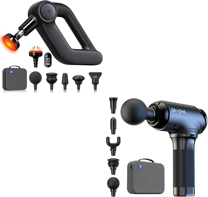 BOB AND BRAD D5 Pro Plus Massage Gun with Heat and T2 Massage Gun