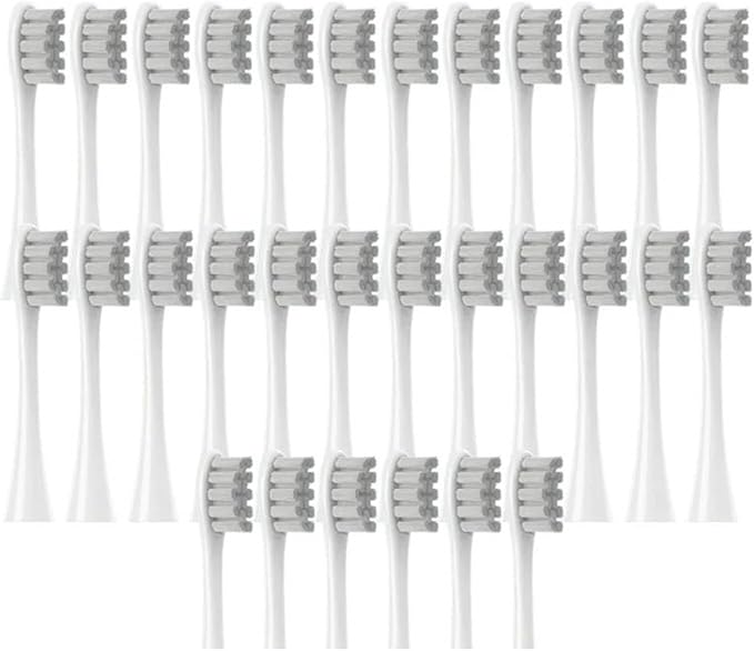 30/50PCS Vacuum Brush Compatible for Oclean X PRO/ Z1/ F1/ One/Air 2 /SE Replacement Head Toothbrush Nozzles Soft Bristle(30Gray)