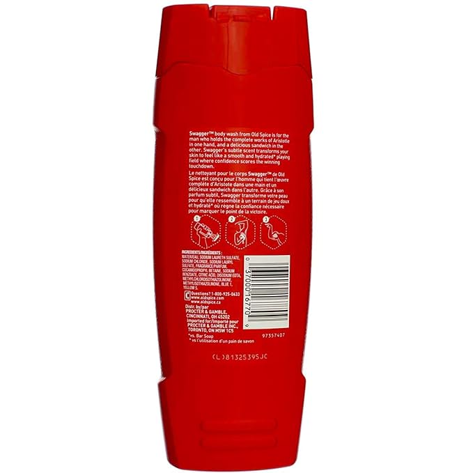 Old Spice Red Zone Body Wash Swagger 16 oz (Pack of 7)