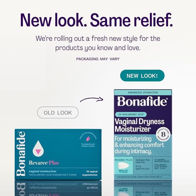 Bonafide Extra Strength Vaginal Moisturizer Revaree Plus – 10 mg Hyaluronic Acid – Hormone-Free – For Vaginal Dryness Associated with Painful Sex &amp Sensitive Tissue – 2-Month Supply