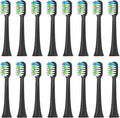 16pcs Replacement Toothbrush Heads Compatible for ROAMAN T3/T5/T10/T10S/T20/E7/V5(16pcs Black)
