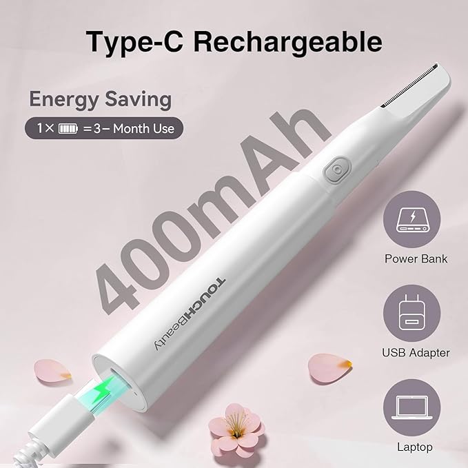 TOUCHBeauty 2024 Upgraded All-in-One Facial Hair Trimmer for Women TB1458 (Battery)+TB 2158（Rechargeable）