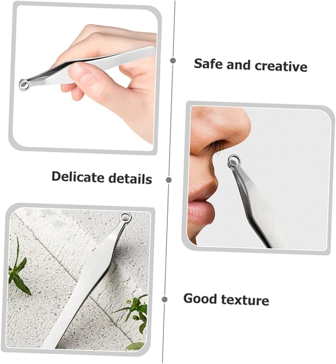 Gatuida 8pcs Nose Hair Trimmer and Tweezers Ergonomic Manual Nasal Clippers for Men and Reusable Nose Hair Removal Tools for Travel and Personal Care