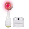 PMD Beauty Clean Acne and Redvolution - Electric Facial Cleansing Brush Smart Facial Device with Silicone Brush &amp Anti-Aging Massager Red and Blue LED Light Cream