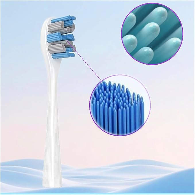 Replacement Toothbrush Head.Compatible for Usmile Y4 Y10 Y1S Y20 Y10PRO Y20PRO Electric Toothbrush(Gray 8PCS)