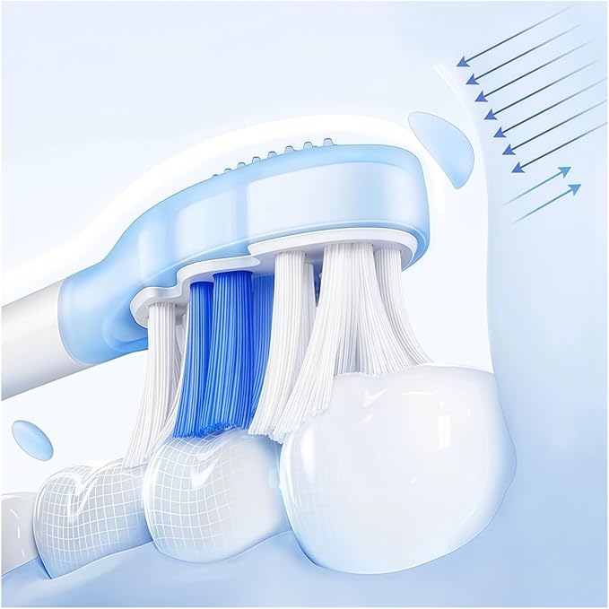 Replacement Toothbrush Heads Compatible with SOOCAS X3S/X3U/X3pro/D2/D3S/D5 Sonic Electric Tooth Brush Head Nozzle Jets(4 Soft Black)