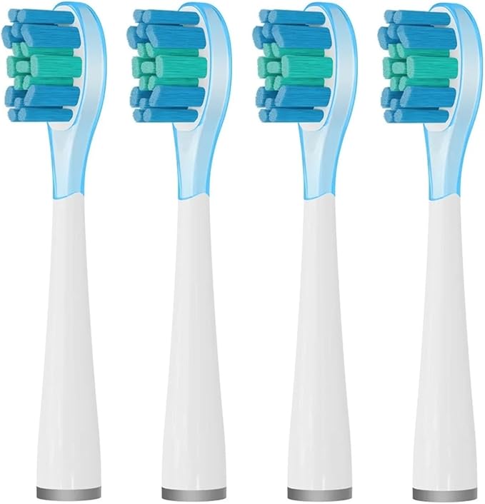 4 Pcs Compatible for Replacement Brush Heads for Usmile Electric Toothbrush Head Copper Free Shock-Absorbing(Green)