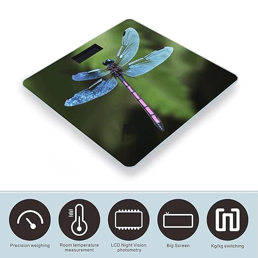 Blue Dragonfly Smart Scale for Body Weight Accurate Bathroom Scale with LED Display Digital Weight Scales Weighing Machine High Precision Scales for Bath Home