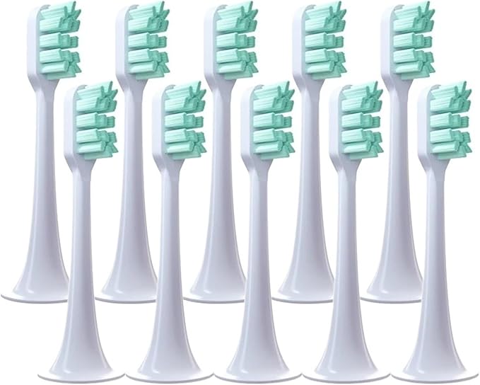 5 PCS Replacement Toothbrush Heads for Xiaomi T300 T500 Sonic Electric Teeth Brush Soft Teethbrush Nozzles(10 Green)