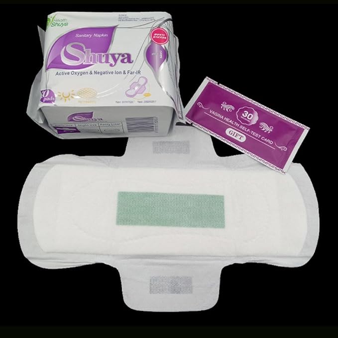 SHUYA Patented Anion Soft Breathable Sanitary Pads and Panty Liners Combination Suit Package Scented-96Count (Packs of 8)