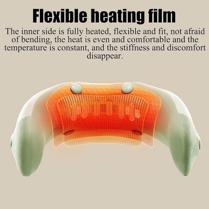 FoRes Cervical Brace Neck Support Brace 360° Ring Neck Support 3 Massage Modes 2 Levels of Constant Temperature Hot Compress for Pressure Relief Comfortable (Size : Large)