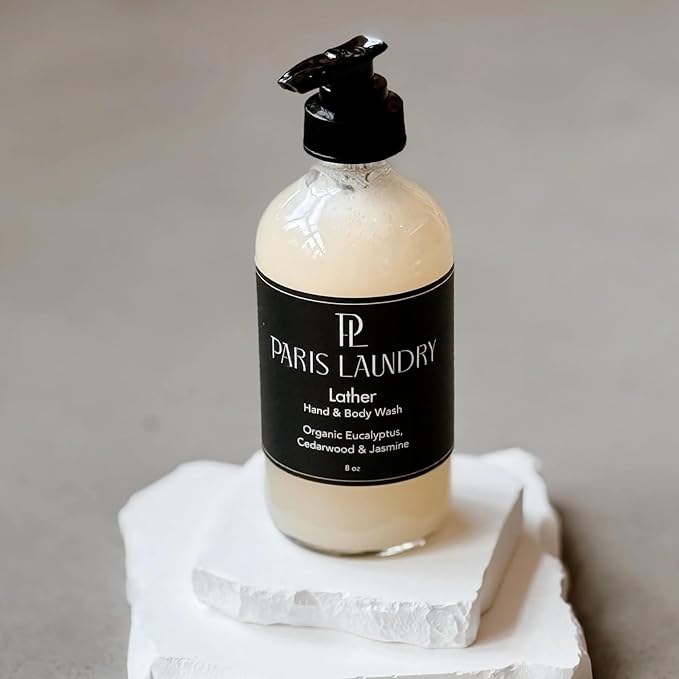 PARIS LAUNDRY Lather Hand &amp Body Wash – Eucalyptus Cedarwood &amp Jasmine – Luxurious Moisturizing Botanical Body Wash