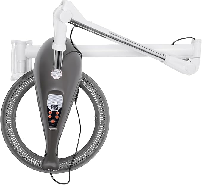 Bepritm Hair Dryer 950W Multifunctional Hair Treatment Machine with 360 Degree Rotating Wall Mount Orbiting Rotating Salon Hair Perming Machine for Salon Spas and Family (Grey)