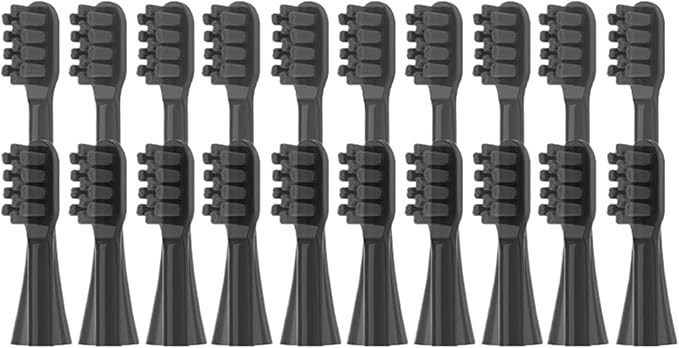 Replacement Toothbrush HeadCompatible for SEAGO S2/S5/S10/SK2/SG972/S2X/SG851(Black)