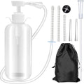 600ml Feminine Wash Enema Pump Bottle Kit 6Pcs Enema Nozzle Tips for Coffee Colon Cleansing Men Women Anal Vaginal Douche Flush Spray Intimate Shower Irrigator Cleanser Enema Bucket Kit Hand Press