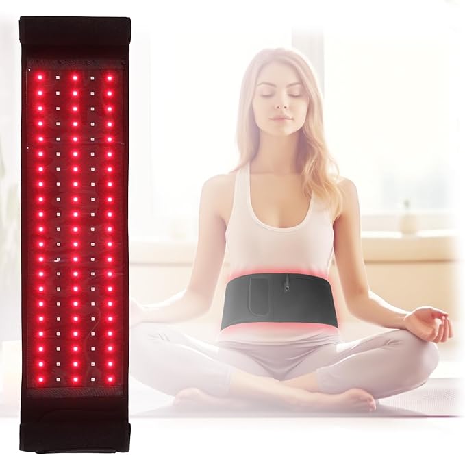 Red Light Therapy Belt for Body Infrared Light Therapy Pad 660nm&amp850nm Near Infrared Light Therapy Belt Wrap with Timer