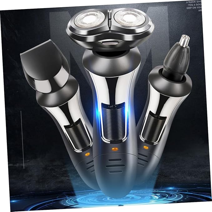 USB Rechargeable Electric Beard Clipper Nose Hair Trimmer Grooming Kit for Men Compact Design Head for Efficient Hair Removal