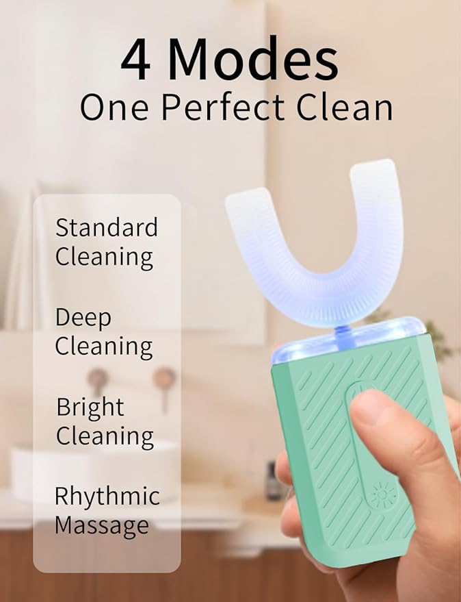 U-Shaped Electric Toothbrush for Adults Electric Toothbrush with IPX7 Waterproof