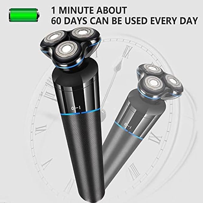 Electric Razor for Men Electric Face Shavers Rechargeable Shaving Men's Razors IPX5 Waterproof Wet Dry Rotary Shavers Beard Nose Mustache Trimmer