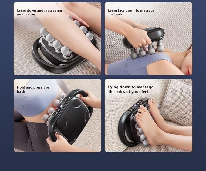 Deep Tissue Percussion Massage Gun 16-Heads Electric Massager with 3 Modes &amp 30 Intensity Levels Quiet Handheld Fascia Blaster for Back Neck Shoulders Legs and Foot Pain Relief