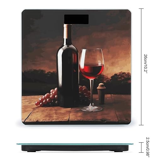 Red Wine and Bottle Bathroom ScaleHighly Accurate Digital Weighing Machine for People Bright LED Display Weight Scale for The Aldult Home Use